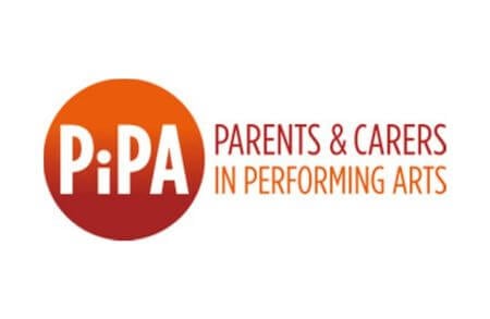 Red circular PiPA logo - Parents and Carers in Performing Arts