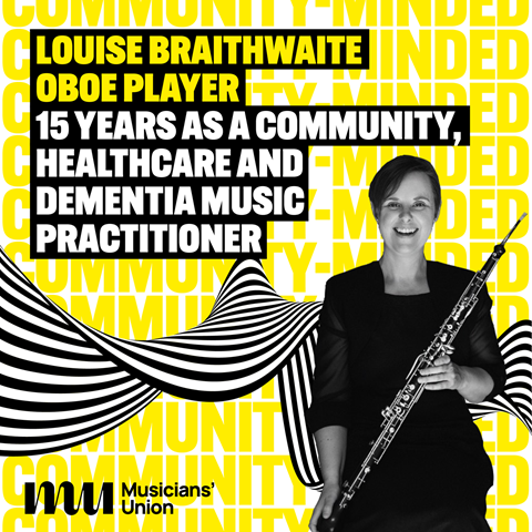 Louise Braithwaite Oboe Player- 15 years as a Community, Healthcare and Dementia music practitioner