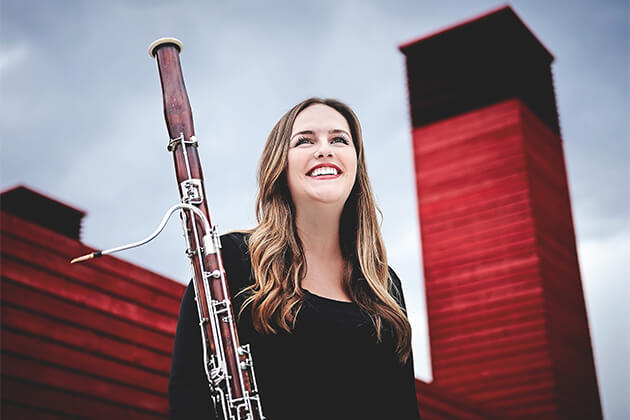 Amy Harman was a YCAT artist who went on to become principal bassoon of the Aurora and ENO orchestras