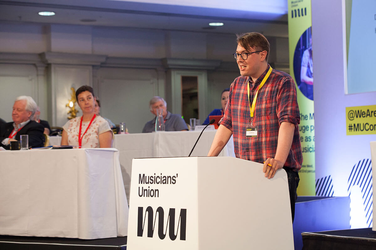 Sam Murray speaking at the MU Conference