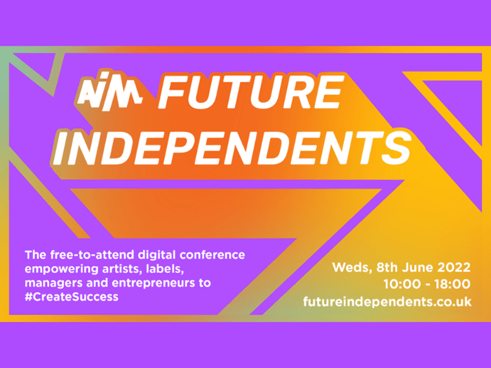 Future Independents poster with logo on purple background giving time and date of conference.