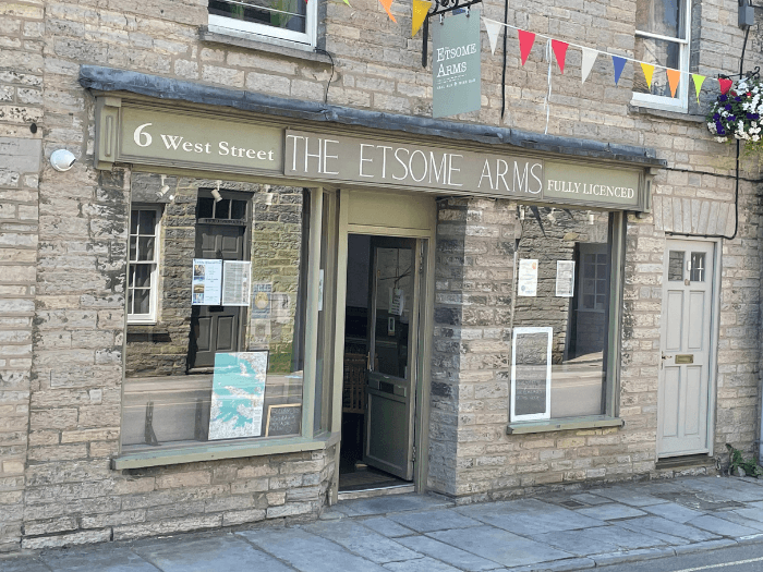 The outside of the Etsome Arms bar and music venue.