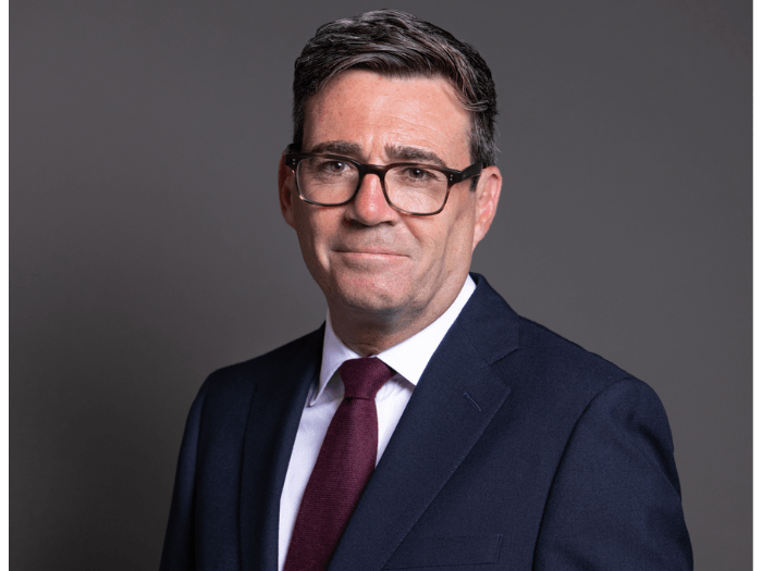 Government portrait of Andy Burnham.