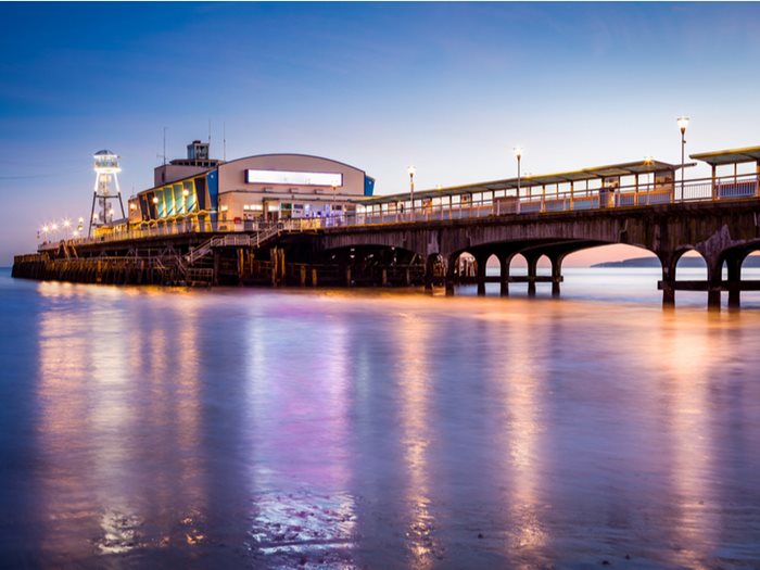 Photograph of Bournemouth pier at sunset