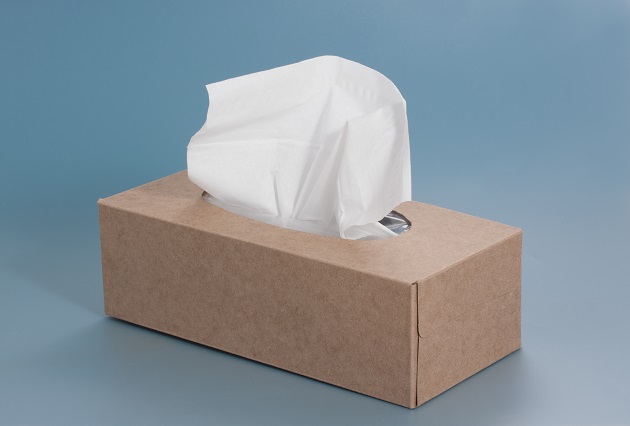 Photograph of a box of tissues