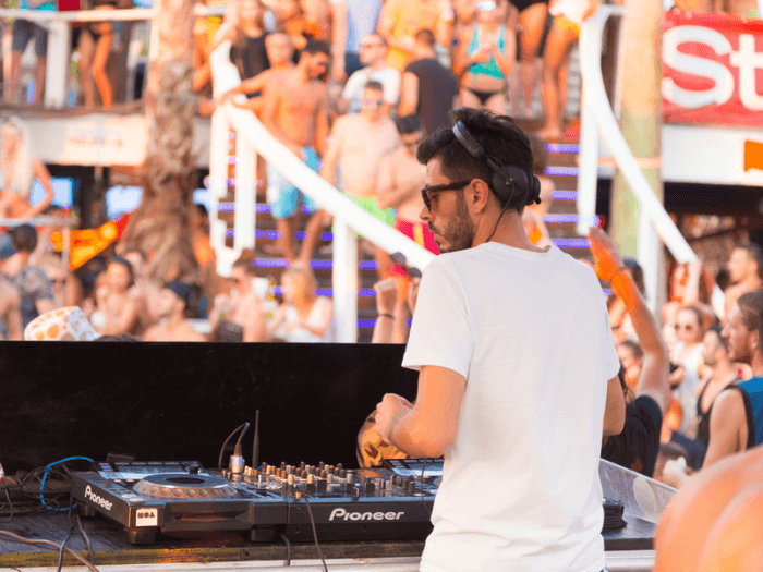 A DJ performing at an outdoor festival in Croatia.