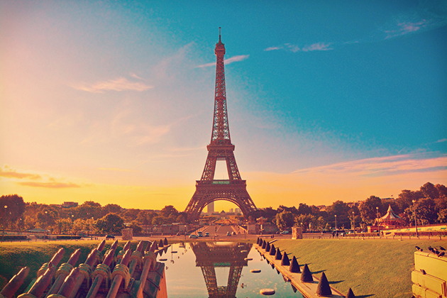 A photograph of the Eiffel Tower, Paris.