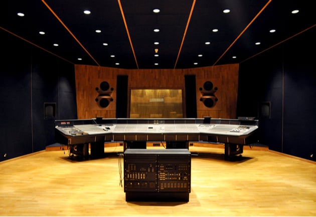 Photo of an empty recording studio