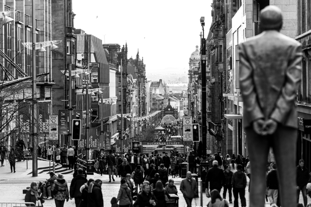 Glasgow city street.