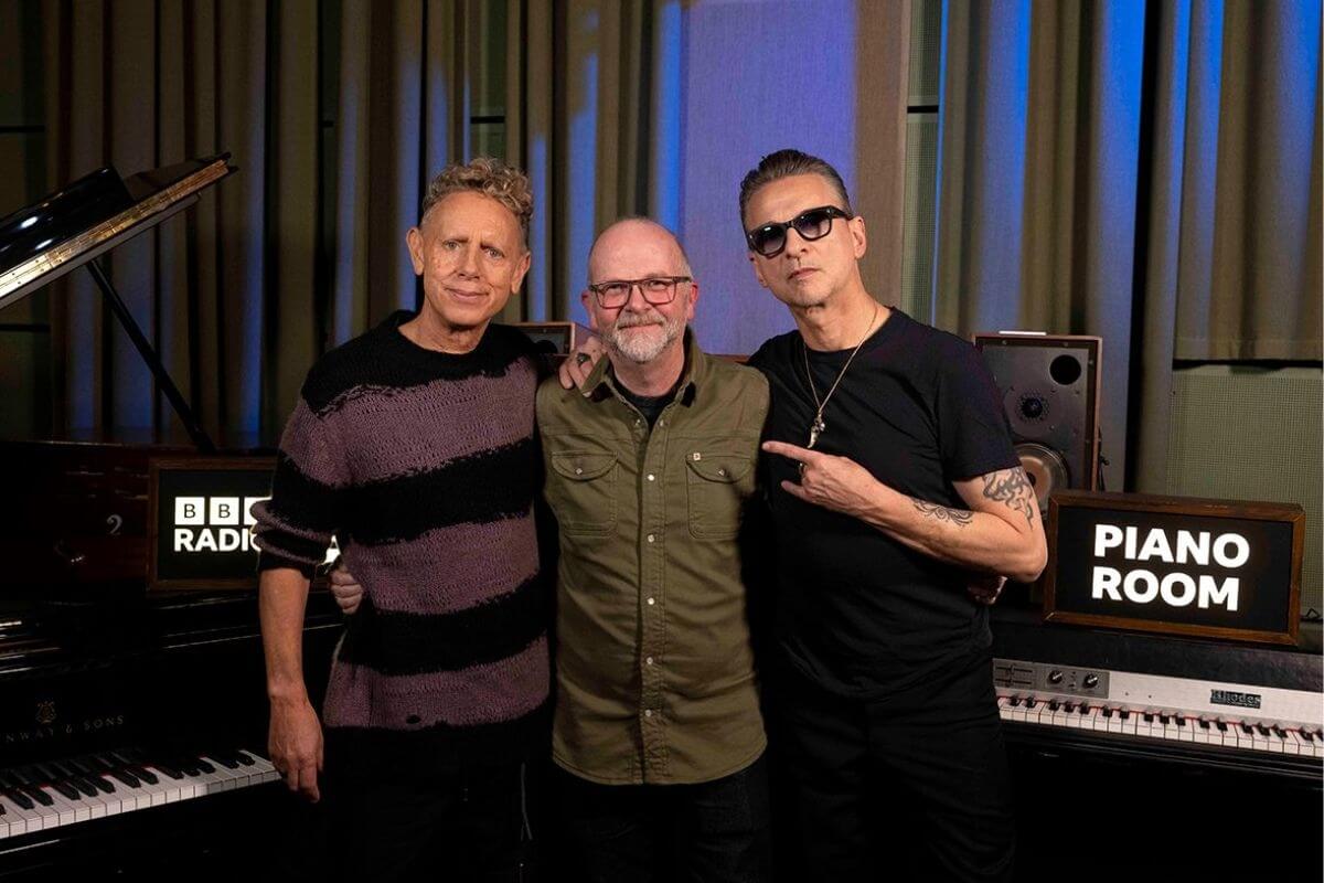 Jeff Smith, with Depeche Mode when they recorded their Radio 2 Piano Room session.