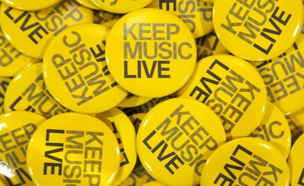 Keep Music Live Pin Badges