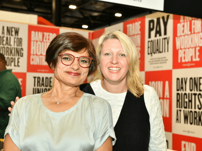 Naomi Pohl and Thangam Debbonaire at this year's Labour Party Conference.