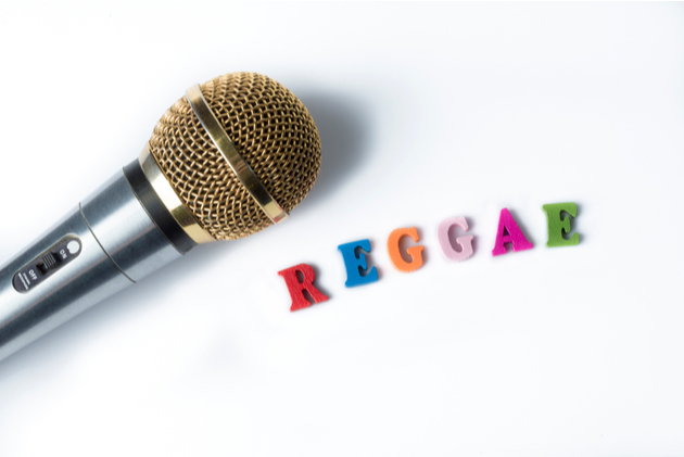 Photo of colourful fridge magnet letters spelling out reggae