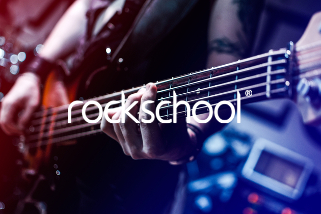 rockschool logo against the guitar player photo