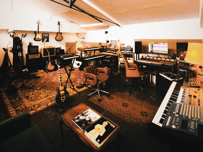 The inside of Third Floor Recording studio.
