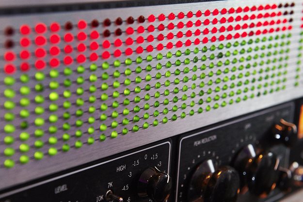 Graphic Equaliser with red and green lights