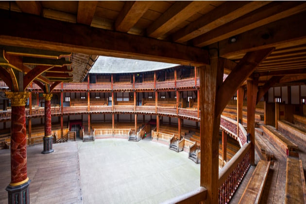 Empty seats in the The Shakespeare's Globe theatre